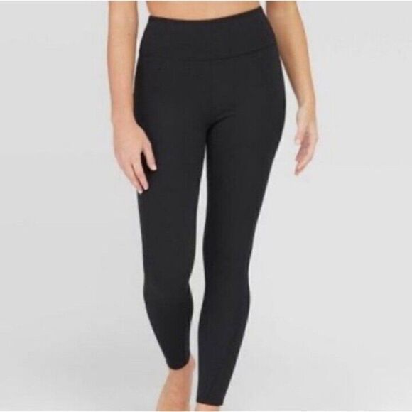 Spanx Assets Ponte Shaping Leggings Black Women's Size Medium - Picture 1 of 8